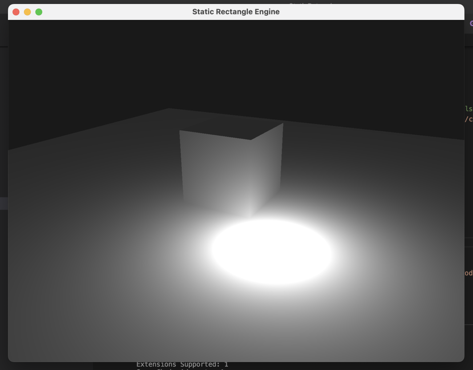 Making some progress, I had one point light working. I’ll need to look into tone-mapping in the future but the point light is sitting right on the ground.